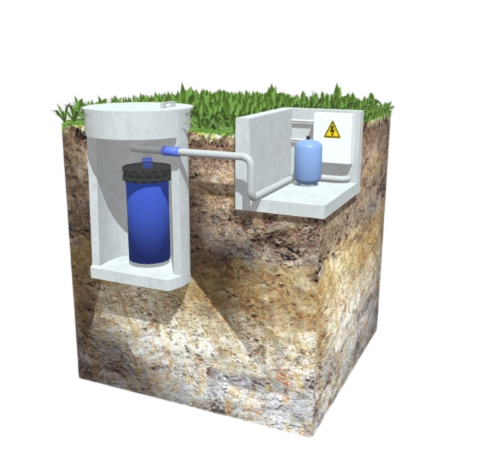 3D модель: Скважина с подземным павильоном (рекомендуем)